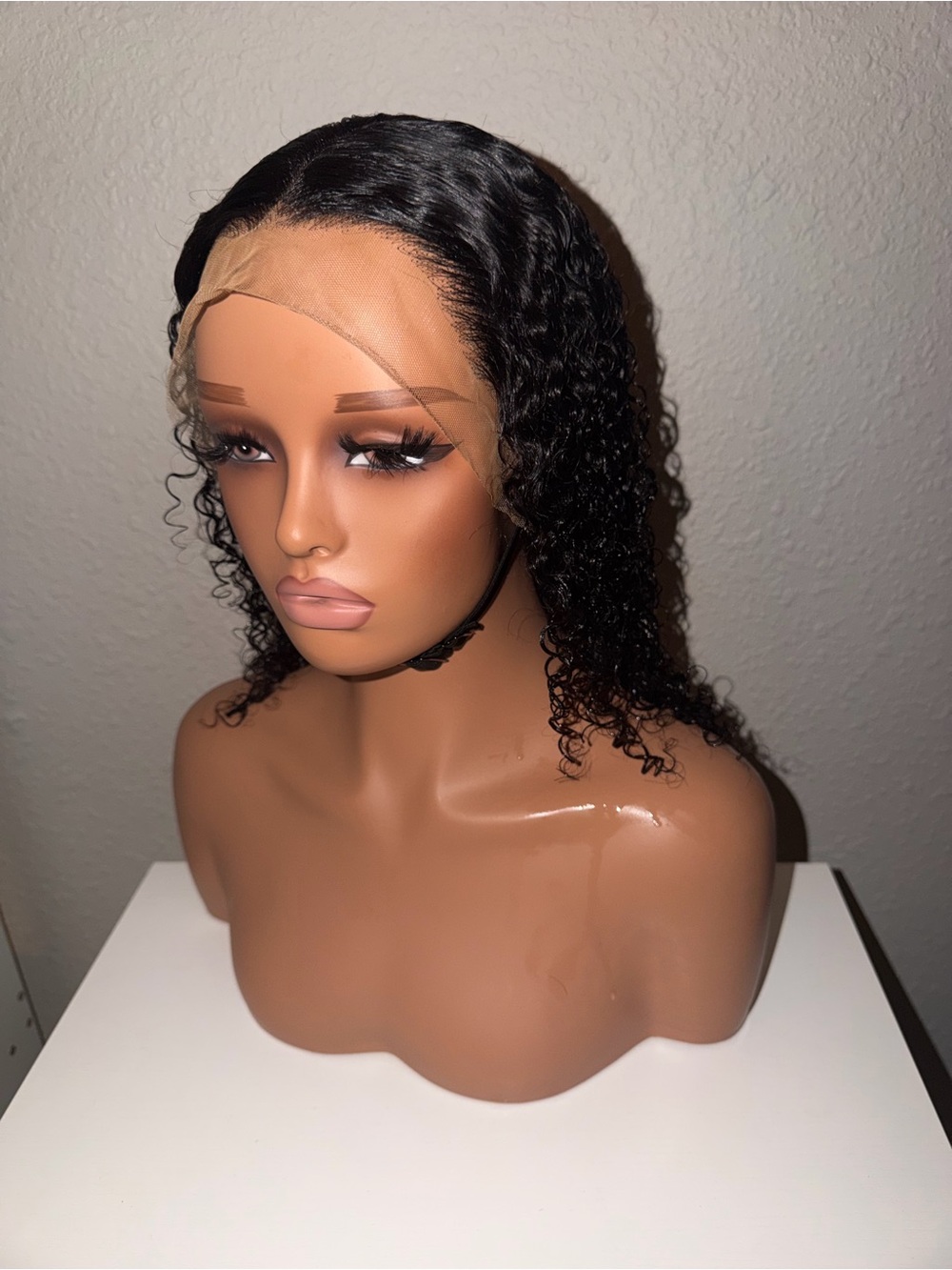 Black Curly Lace Front Wig – Natural Black